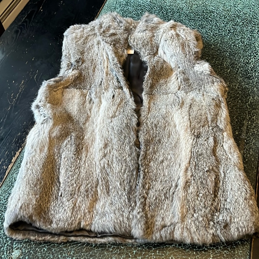 Michael Kors Rabbit Fur Vest size small